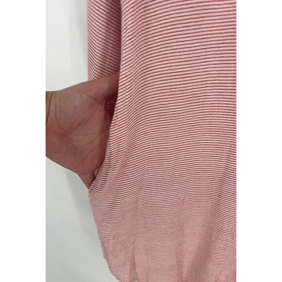 Onia Womens Striped Swim Cover Dress Size XS Red White Roll Tab Pockets - Picture 3 of 5